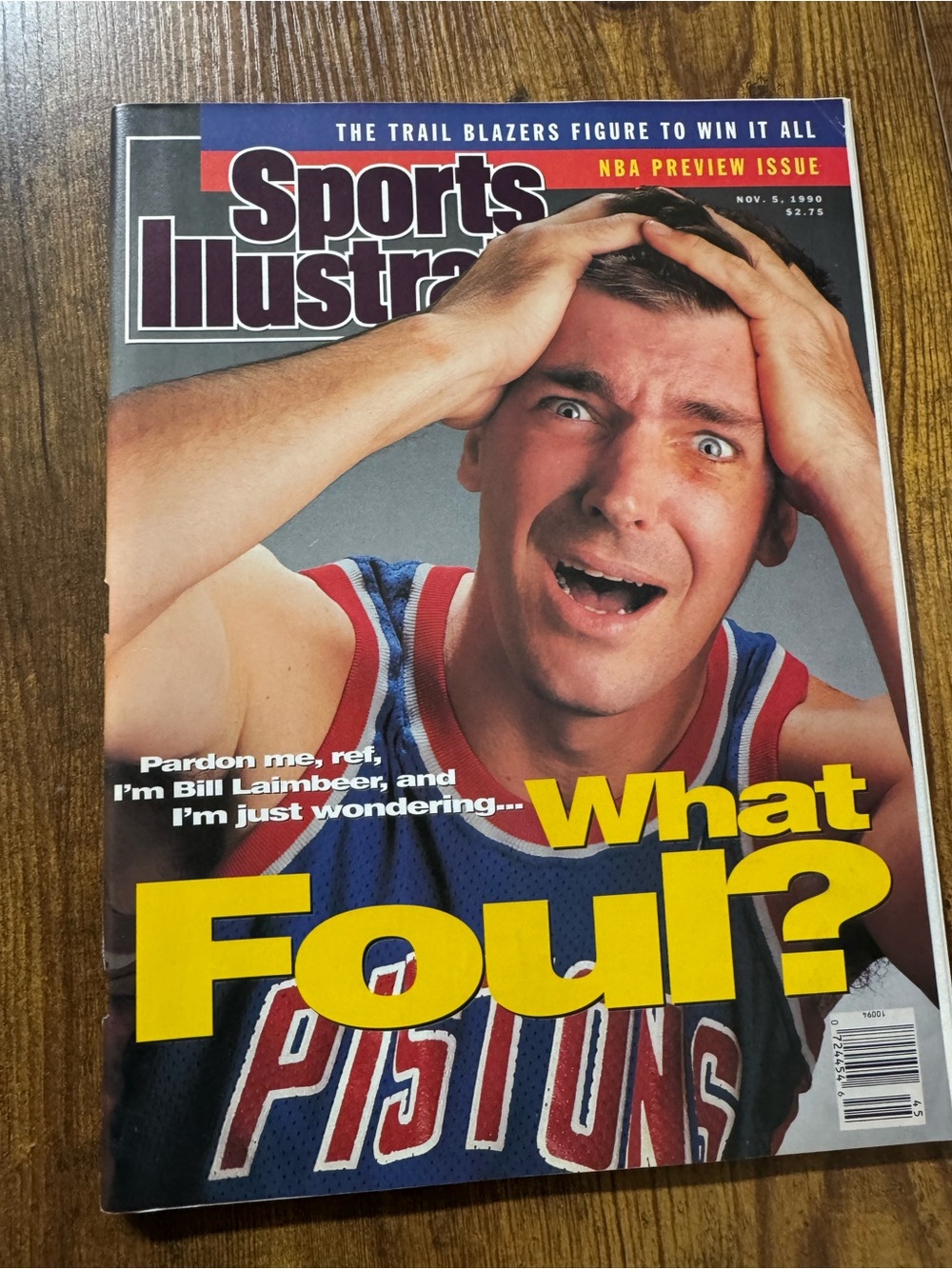 Sports Illustrated November 5 1990 Bill Laimbeer NBA Preview Schedule Insert